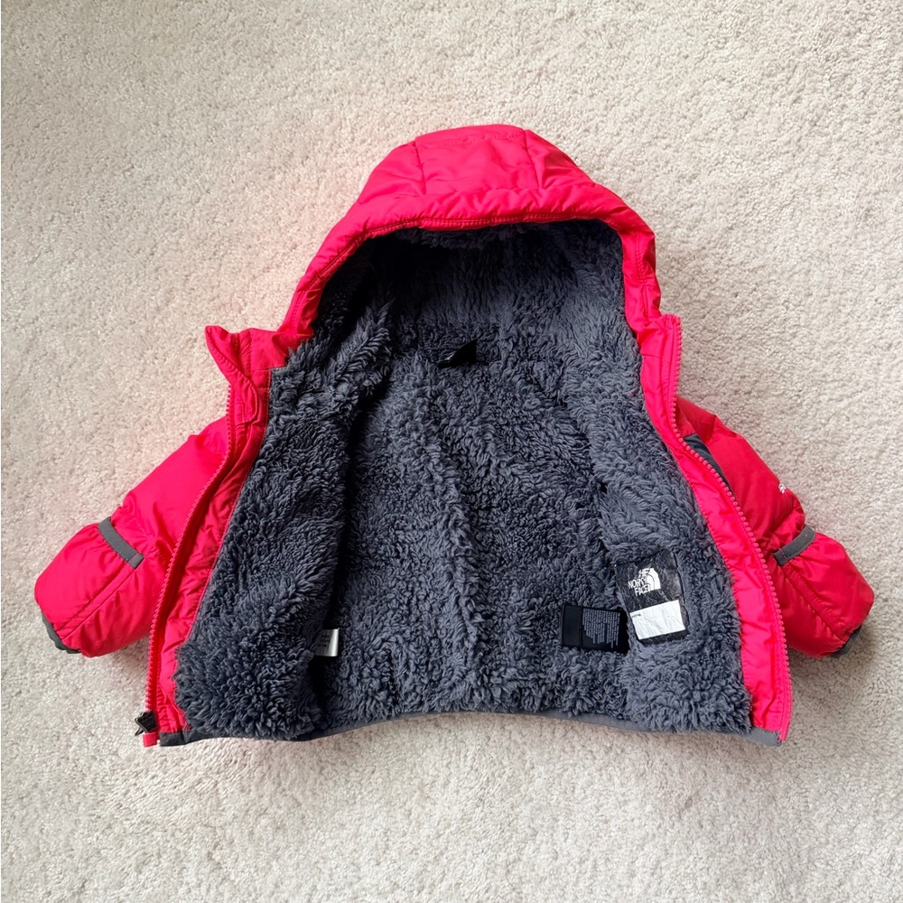 The North Face Toddler Red and Black Hooded Jacket - Picture 6 of 15